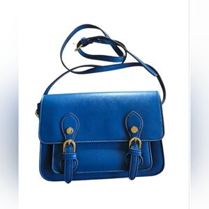 Steve Madden Blue Leather Satchel Bag